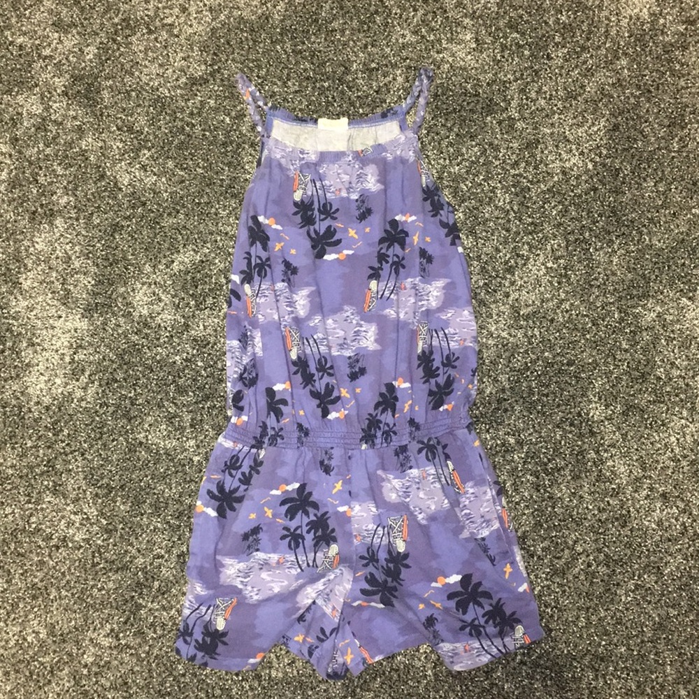 Purple pattern romper